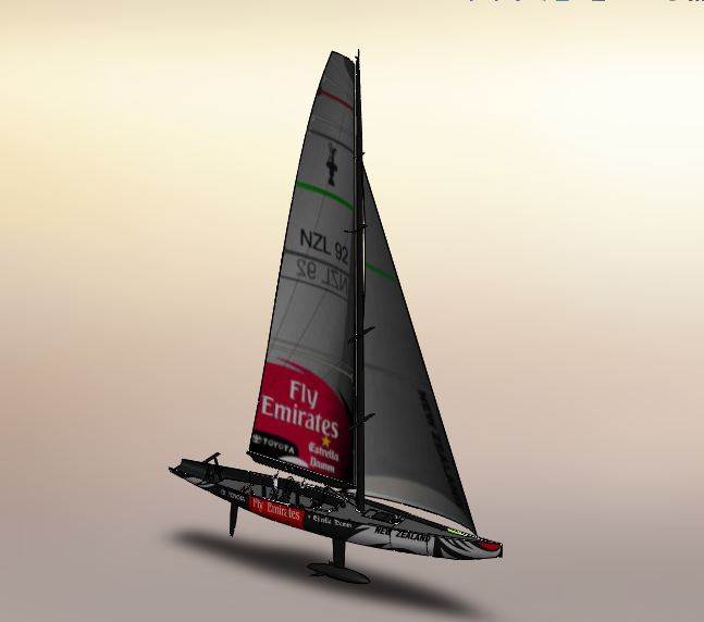 86---小帆船模型3D图纸 模型图纸